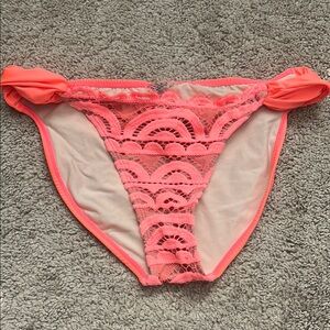 Pilyq Neon Pink Lace Bikini Full Bottom